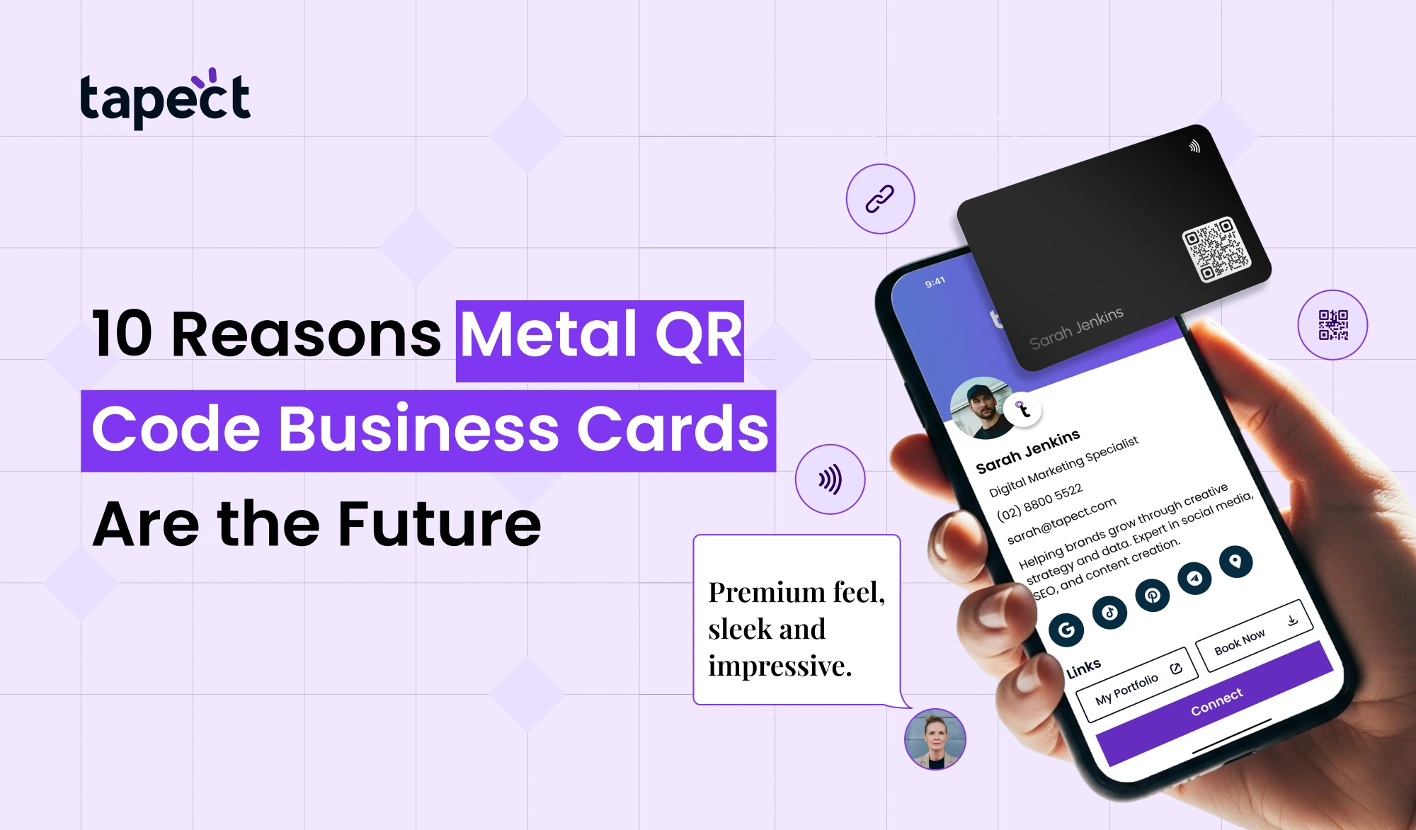 Metal QR Code Business Cards